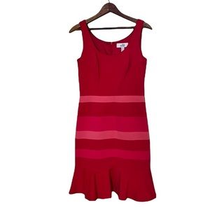 Badgley Mischka Red Sleeveless Dress